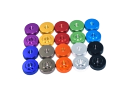 Conjunto De 5a 10 Porcas Serrilhadas Alumínio Multicoloridas M3 M4 M5 M6 M8 Para Encaixe Pequeno Degrau Cinza Titânio