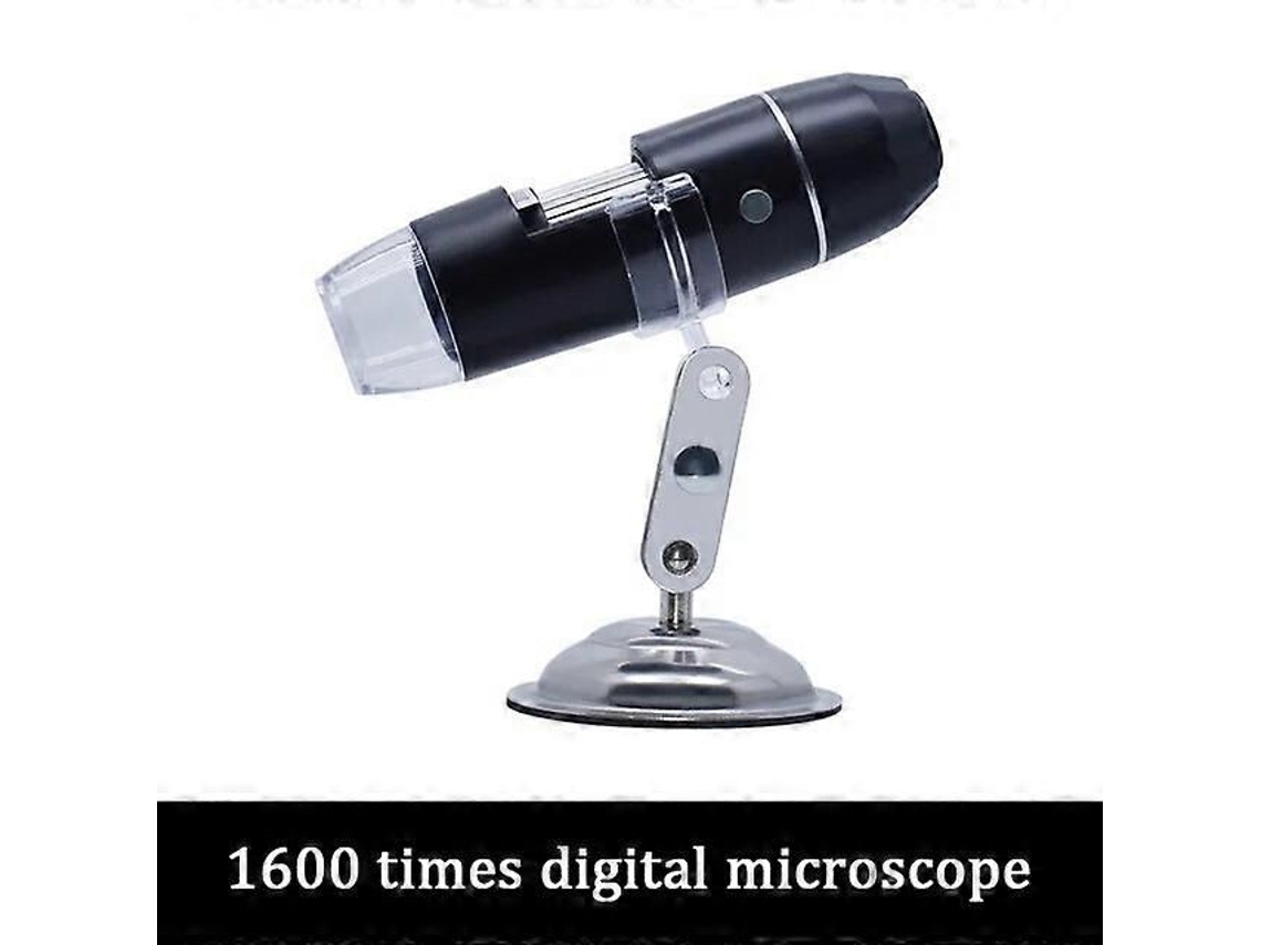 Microscópio Usb Portátil De 1600x E 1000x Com Interface Usb, 8 Leds E Suporte.