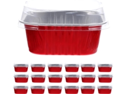 Conjunto Com 40 Caixas De Alumínio Para Assar Tampas, Moldes De 300ml Próprios Para Forno, Ideais Para Churrascos E