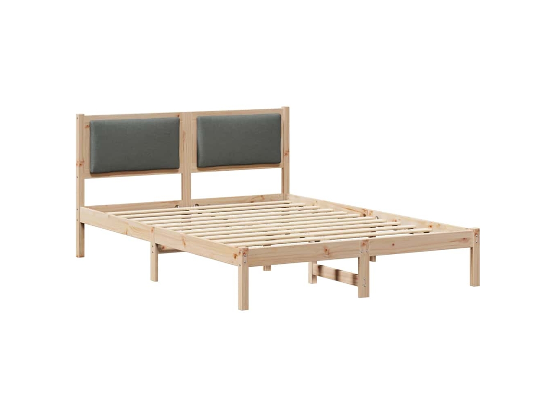Estrutura da Cama com Cabeceira Cinza Escuro 140x200 cm MAISON EXCLUSIVE