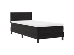 Conjunto 1 Cama Box Vidaxl Preto Veludo (100 X 200 Cm)