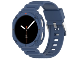 Estojo para Samsung Galaxy Watch 8 Cor Sólida com Bracelete de Tpu Integrada Azul XIAOMOYU (40mm)