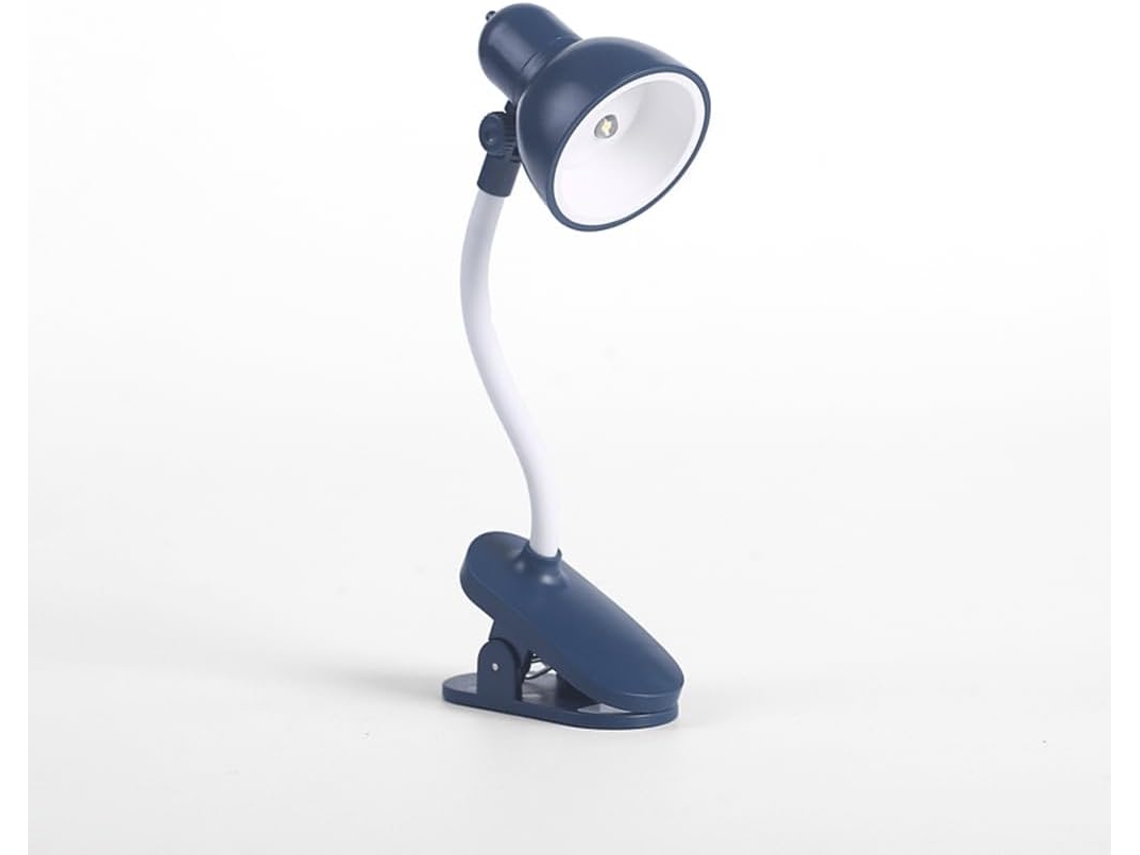Luminária De Leitura Ajustável Com Clipe, Mini Luminária De Mesa A Bateria, Luz Noturna Portátil Para Camping Com Clipe