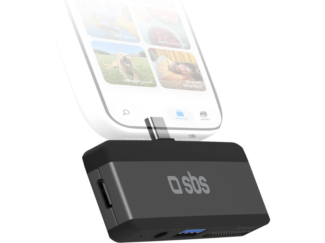 Hub SBS 5-em-1  USB-C 100W com leitor SD/MicroSD 