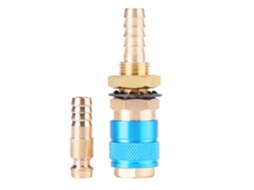 Conector Rápido De Mangueira E Adaptador Refrigerado Por Água Para Torcha De Soldagem Mig Tig (azul)