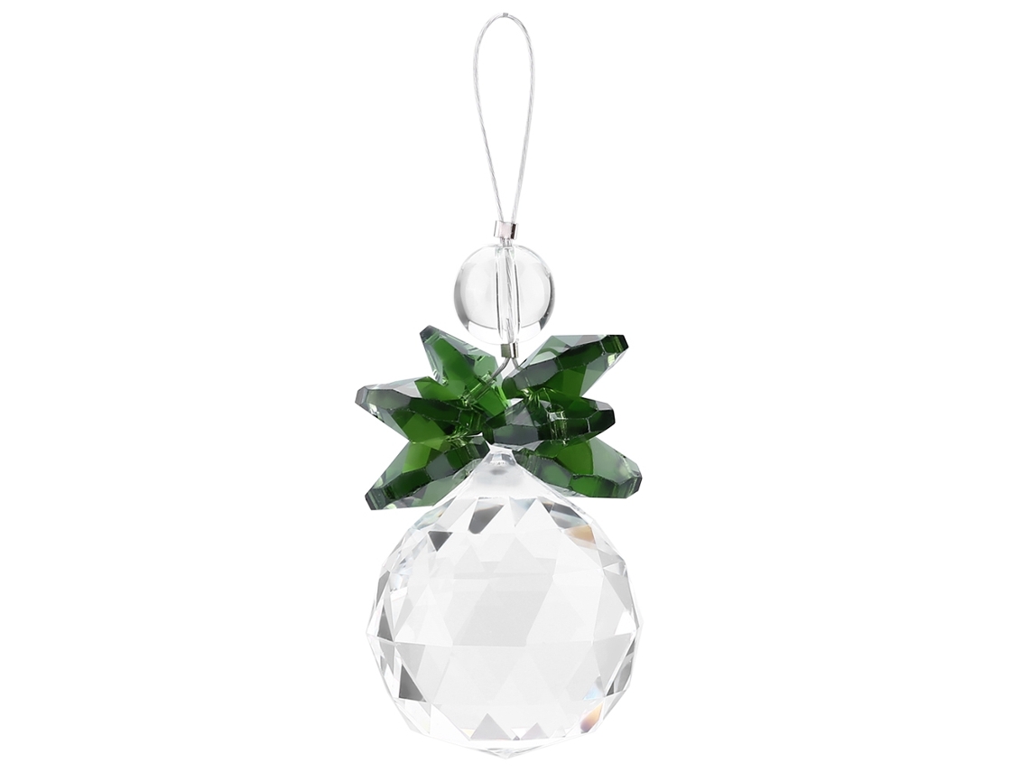 2026 Store colgante de Cristal K9 Limpio para Atrapasol, Prismas, Adorno de Boda Y Navidad, Color Verde