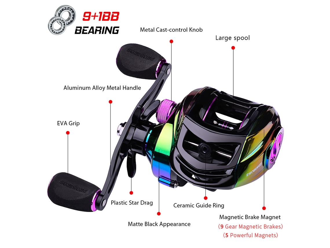 Molinete de Pesca Bb Bearing 7.2:1 High Speed