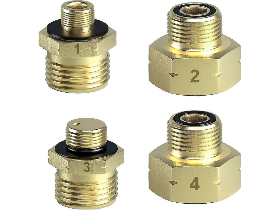 Adaptador Para Cartucho De Gás. Botijão Gás Recarga Botijões Alemães Na Ue. Fabricado Em Latão. Conjunto Com 4 Unidades