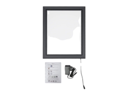 Moldura De Anúncio, Iluminada Por Led, Design Durável, Preto