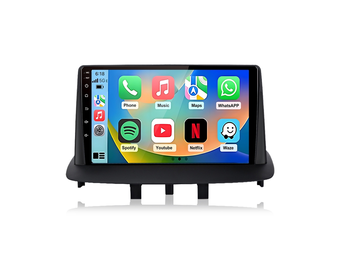 Rádio Automóvel Android 15 Junsun Para Renault Megane 3 2008-2014 Auto Carplay | 4gb+64gb | Plug And Play | Gps | Swc