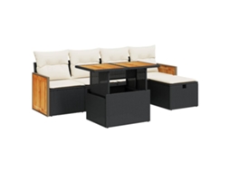 Garden Sofa Set, Garden Sofa Sets Vidaxl Preto Rattan / Vime (n/a)