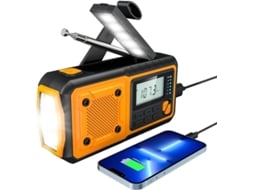 Rádio de Emergência com Células Solares, Am/fm/sw e Lanterna AQUAFORGE