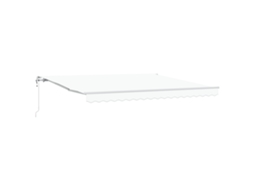 Conjunto 1 Toldo Retrátil Vidaxl Branco Tecido (400 × 300 Cm)