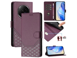 Capa De Couro Para Celular Com Relevo Rfid Em Formato De Favo De Mel