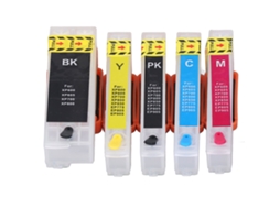 2026 5 Cartuchos de Tinta para Impressora com Chip Permanente Conjunto 5 Cores Bk Pk C M Y T2621 T2631 T2632 T2633 T2634