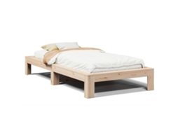 Bed Frame, Bed Frames Vidaxl Marrom Madeira De Pinho (100 X 200 Cm)