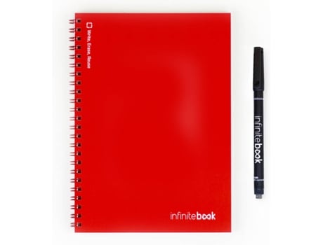 Infinitebook A5 Vermelho com Marcador (15 folhas)