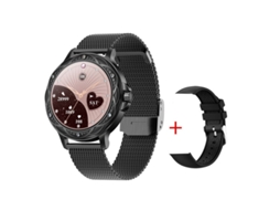 Smartwatch YIZHOOD Te386 Feminino Monitor de Frequência Cardíaca Ip67 Resistente À Água Preto
