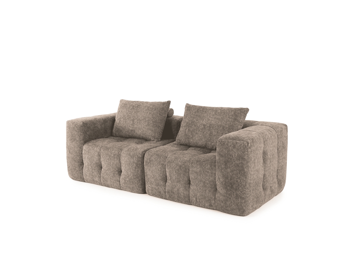 Sofá Modular De 2 Lugares Homemiyn, Caqui