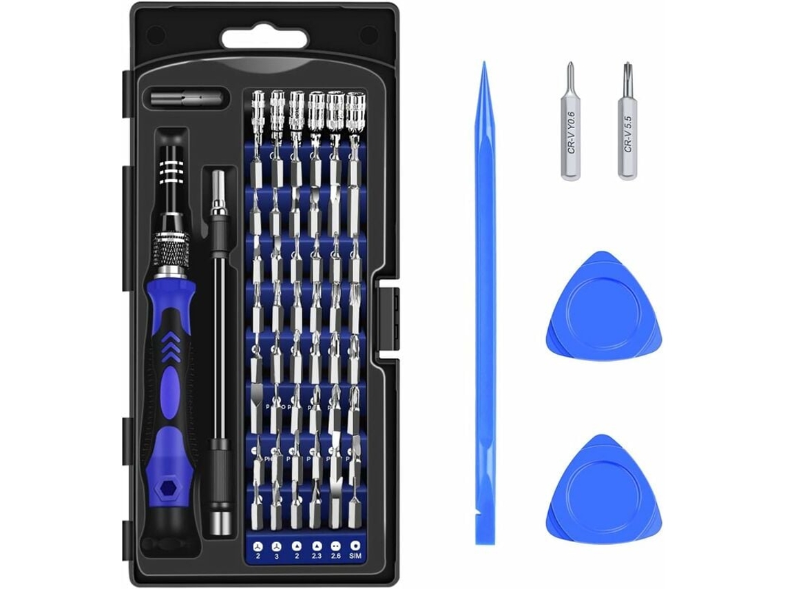 Kit De Chave De Fenda Magnética De Precisão 63 Em 1, 56 Ponteiras E Acessórios Para Reparação