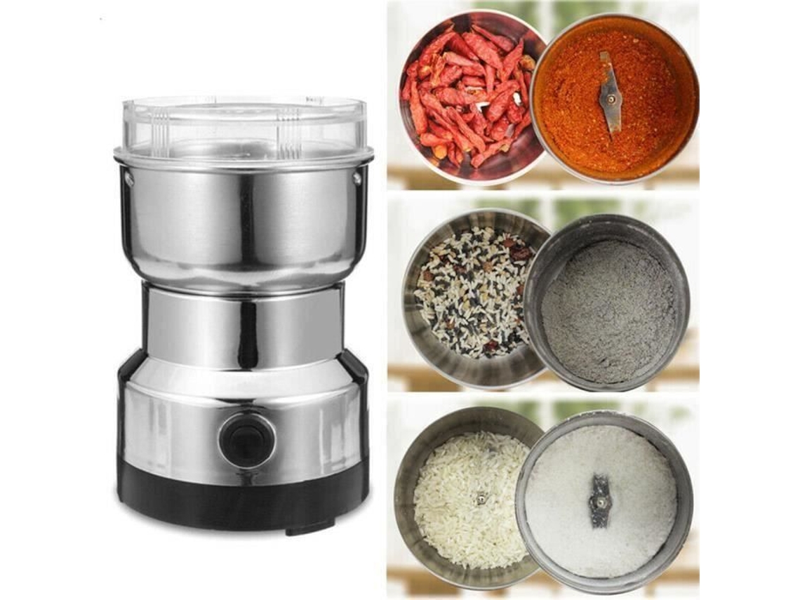 Moedor de Café Elétrico 220V Moedor de Sementes de Linho Nozes Pimenta Especiarias Liquidificador de Aço Inoxidável ROKOO