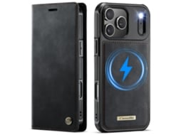 Capa Antirroubo Para Celular Flip, Estilo Retrô, Em Couro.preto - Iphone 16 E