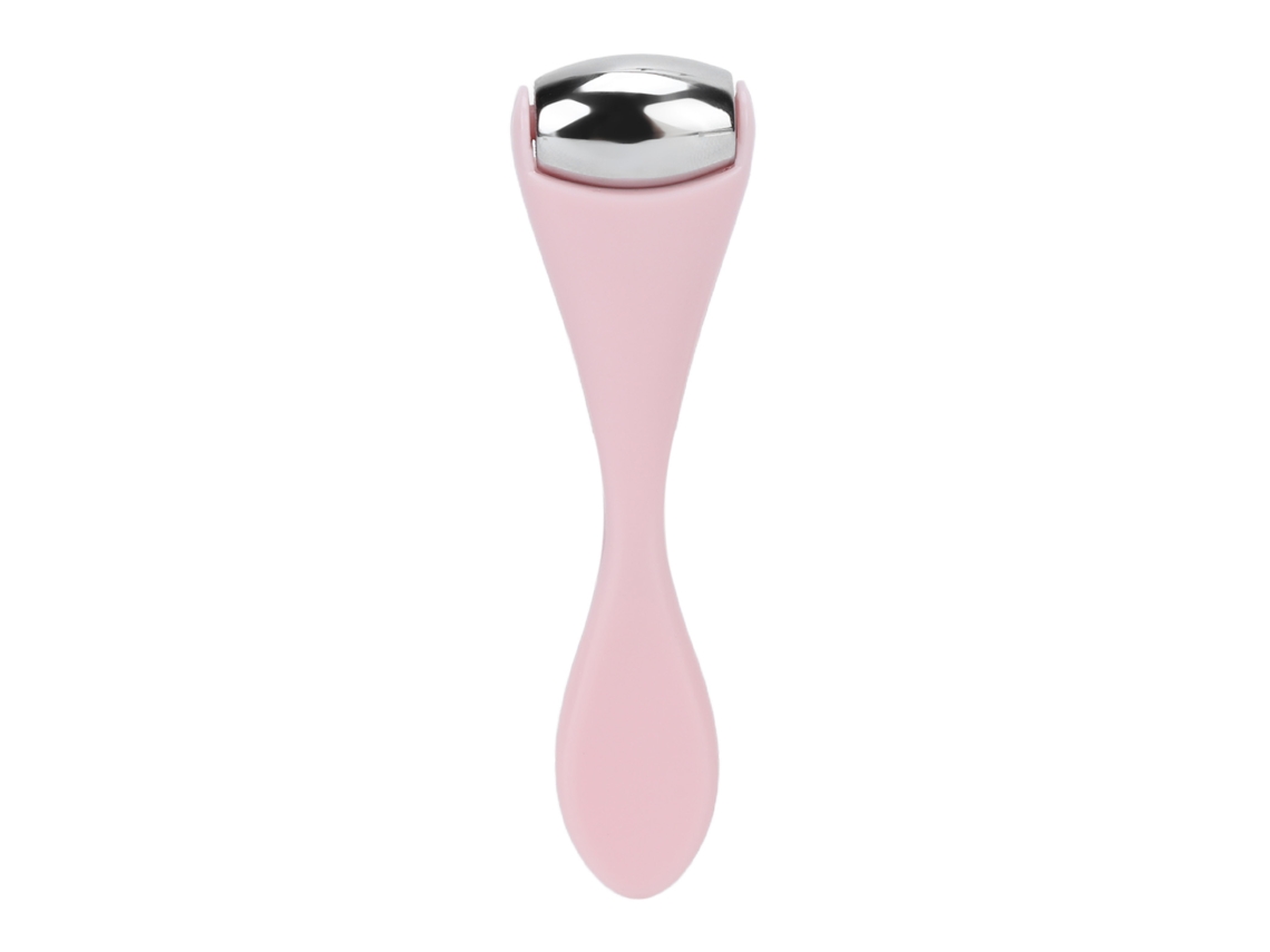 Rodillo De Hielo Mini Para Rostro Y Ojos De Acero Inoxidable Portátil Masaje Reduce Hinchazón Rosa