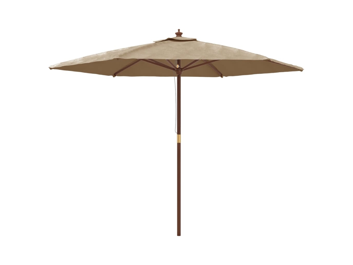 Garden Parasol, Garden Parasols Vidaxl Cinzento-acastanhado Madeira (n/a)