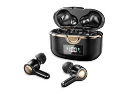 Fones Bluetooth 5.1 Tws Ipx7 42h Cvc8.0 Cristalino Usb-c Trabalho/viagens Preto