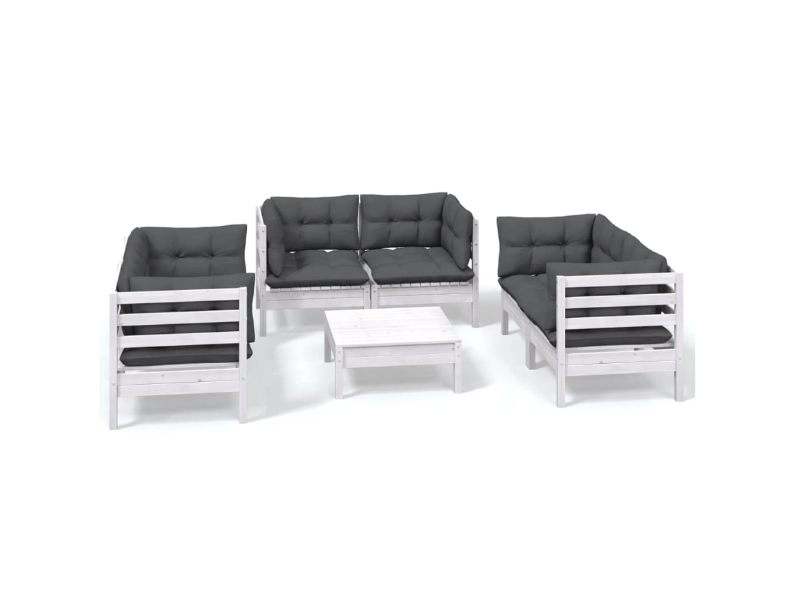 Garden Lounge Set, Garden Lounge Sets Vidaxl Branco Madeira De Pinho (n/a)