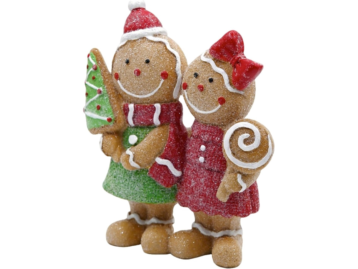 Estatueta Homem Gengibre Casal Estatuetas Pequena Natal Família Presente Unissex Homens Adultos Pé Toda - GOKOCO