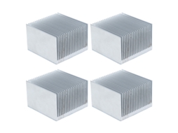 4 Peças de Aleta de Resfriamento Heatsink de Alumínio Radiador para Eletrônica Cpu Módulo 60x60x39mm com Adesivo