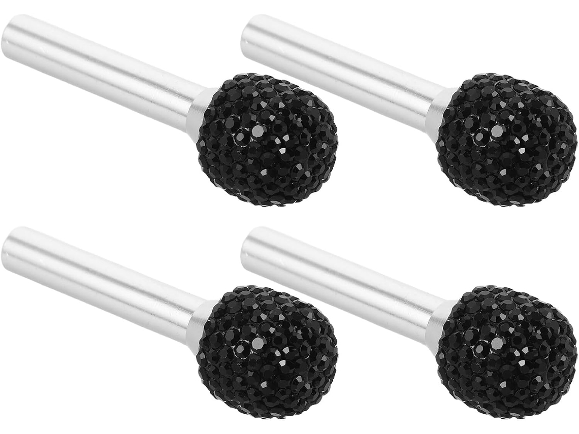 Conjunto De 4 Maçanetas Universais Para Fechadura Portas Carro Com Strass Em Liga Zinco, Pinos De Puxar Para Portas