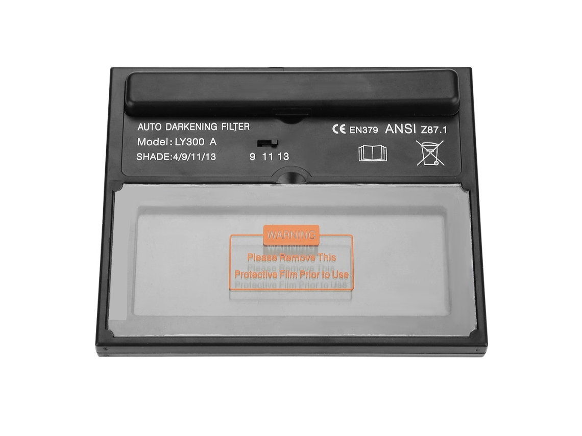 Lente para capacete de soldagem TX300AF com escurecimento automático, filtro 110*90mm, proteção solar.