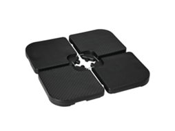 Guarda sol jardim 3x3m com 8 varas bambu e cobertura 2 níveis cinza DECORALAR TECH