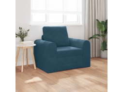 Vidaxl Sofá-cama Azul 98 X 71 X 83 Cm Veludo