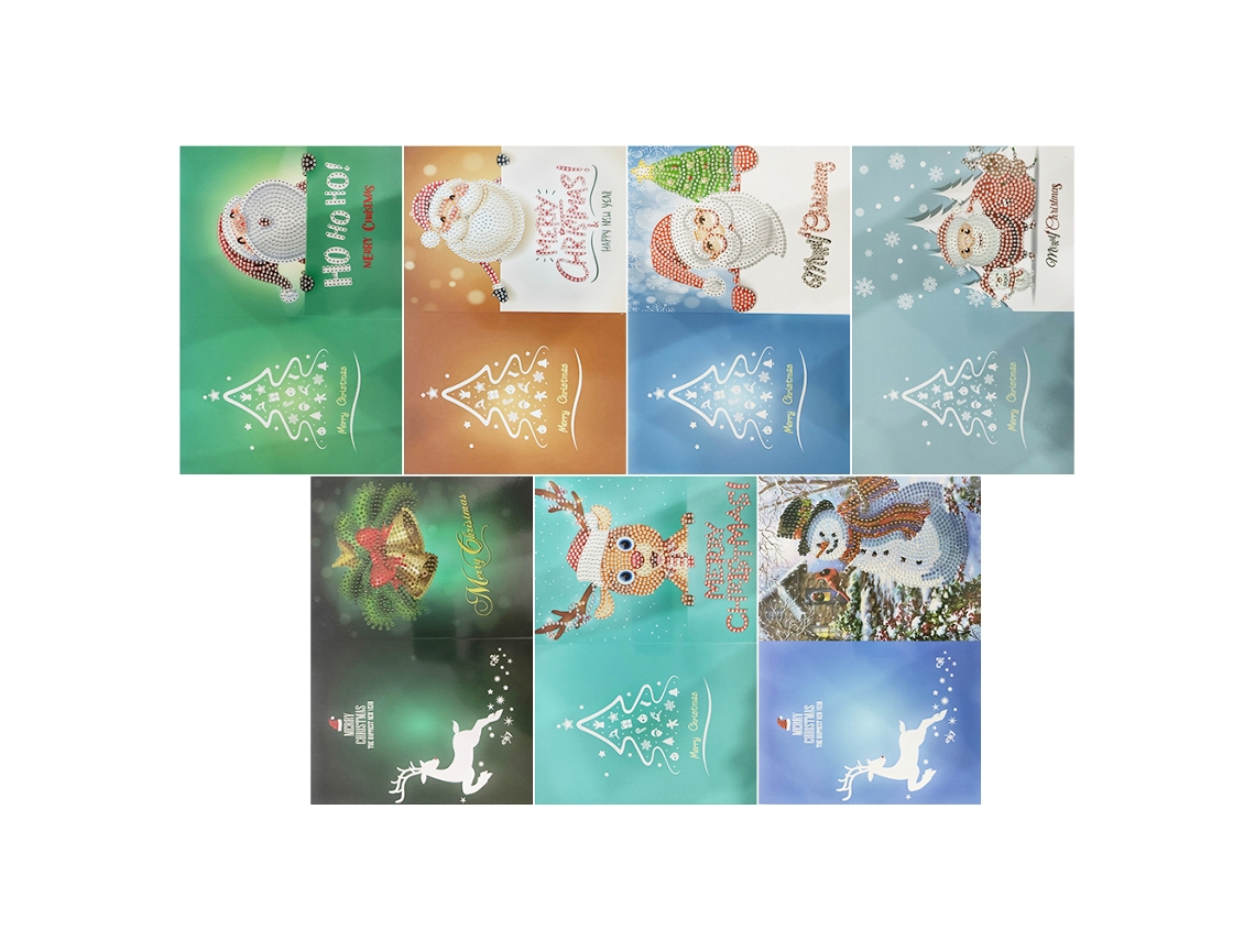 Laxiscreed Cartões De Natal Artesanais Com Swarovskis Para Prendas Personalizadas E Decorações Festivas