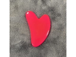 (vermelho Brilhante C) 1 Placa De Massagem Facial Gua Sha Em Resina Em Formato De Coração - Ferramenta De Massagem Spa