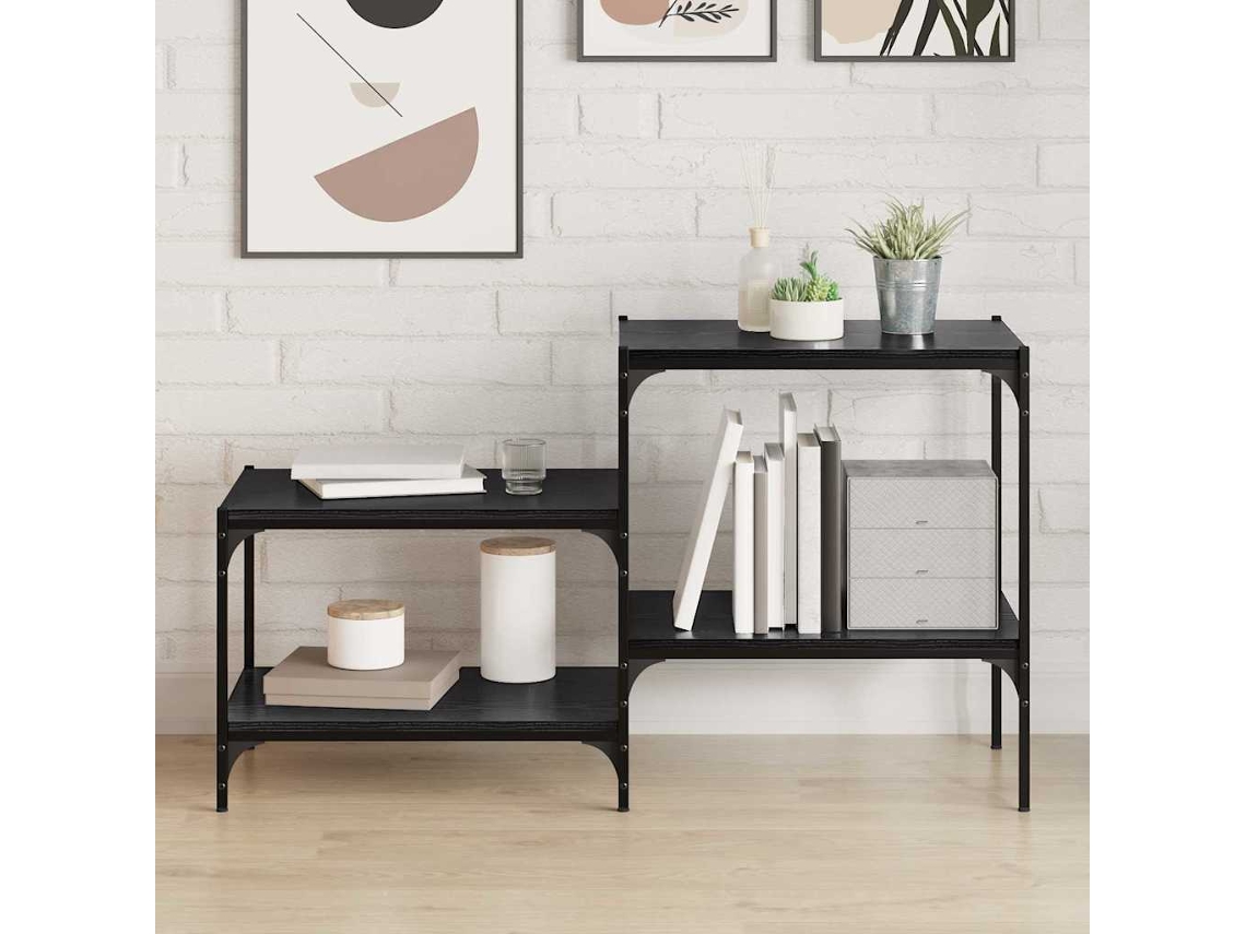 Vidaxl Estante De Prateleira 4 Pcs Preto 60 X 40 X 1,5 Cm