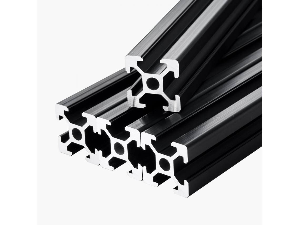 Conjunto De Perfis E Barras De Alumínio 2020 1200mm Para Estruturas Lineares Tekmaquinas