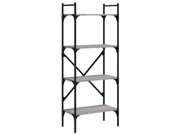 Bookcase, Bookcases Vidaxl Cinzeto Madeira Processada (n/a)
