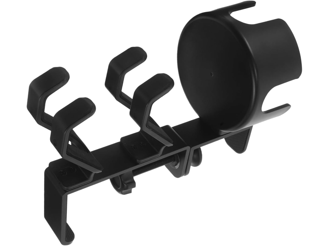 Garneck Suporte De Rangement Para Casque Audio Com Porte - Gobelet, Suporte Multifuncional Preto Em Abs,