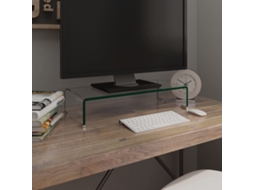 Vidaxl Suporte De Tv/monitores Em Vidro Transparente 60x25x11 Cm