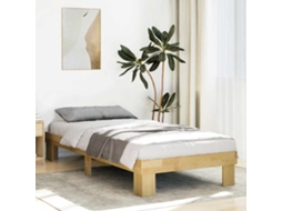 Estrutura de cama sem colchão 90x200 cm Carvalho de madeira