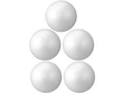 Conjunto De 5 Bolas De Espuma Brancas, Leves E Redondas, Para Decoração De Casa E Arranjos Florais