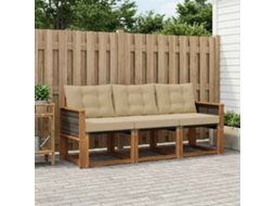 Vidaxl Conjunto De Sofás Para Exterior 3 Pcs Natural E Bege