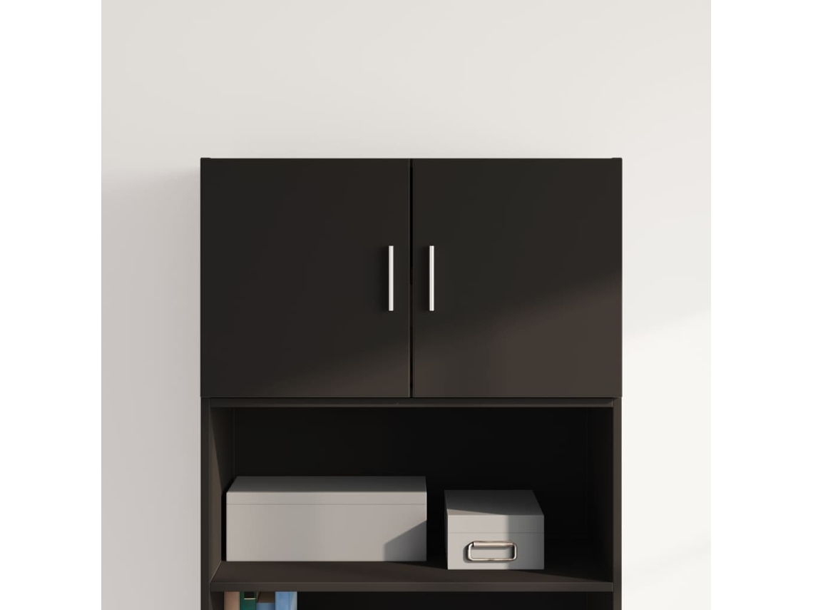 Armario de pared 70x42,5x40 cm Derivados de madera Negro