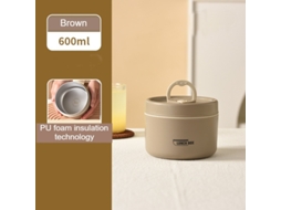 Lancheira Bento À Prova de Vazamentos para Adultos Marrom Grande EVELTEK Brown-large