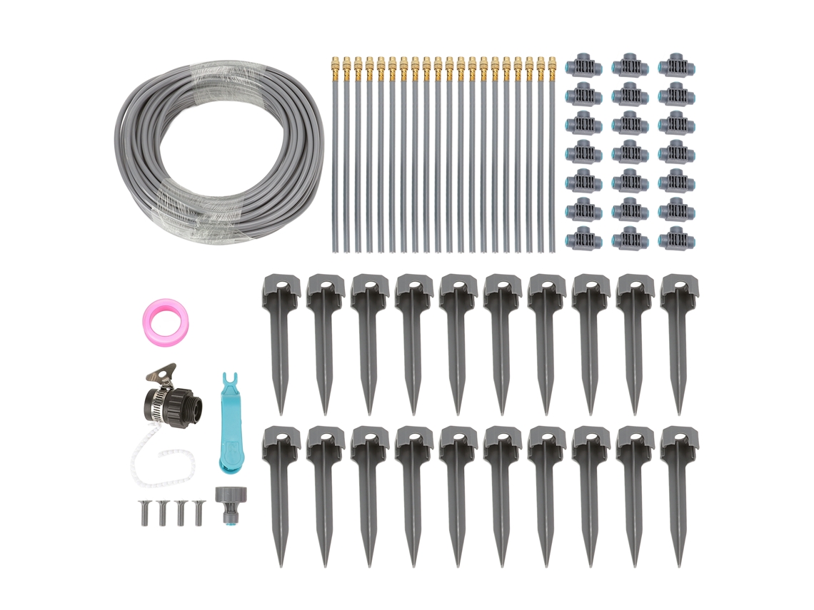 Sistema De Rega Jardim 82ft Mangueira Pvc Conectores Rápidos