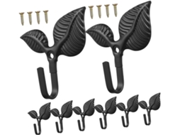 Conjunto De 8 Ganchos De Parede Rústicos Decorativos Em Formato